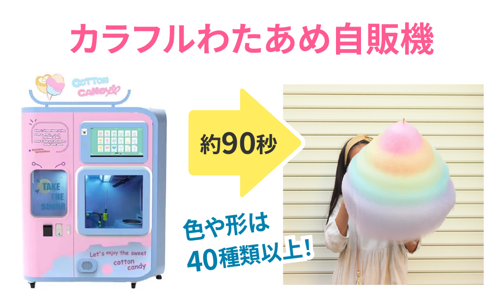 カラフルわたあめ自販機