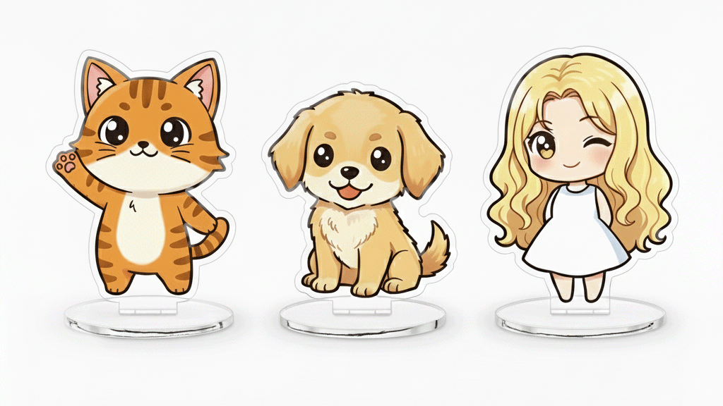 高品質なアクリルスタンドの製品例