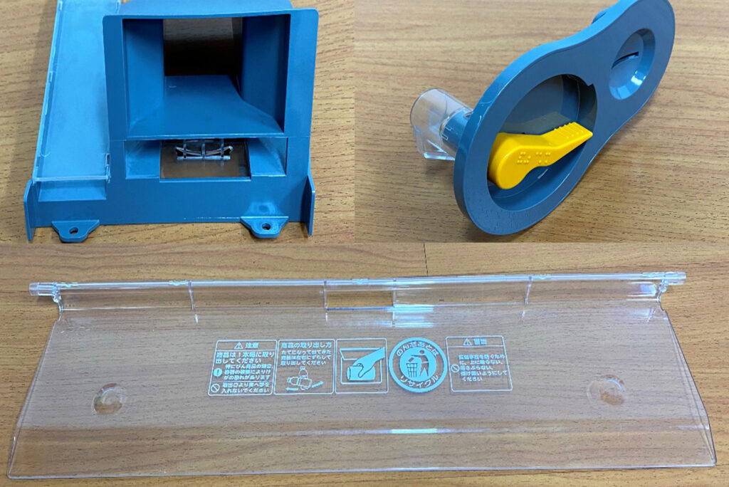 自動販売機向けプラスチック部品製造の様子